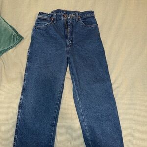 Wrangler Blue Denim Jeans with Contrast Stitching